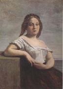 Jean Baptiste Camille  Corot La blonde Gasconne (mk11) France oil painting artist